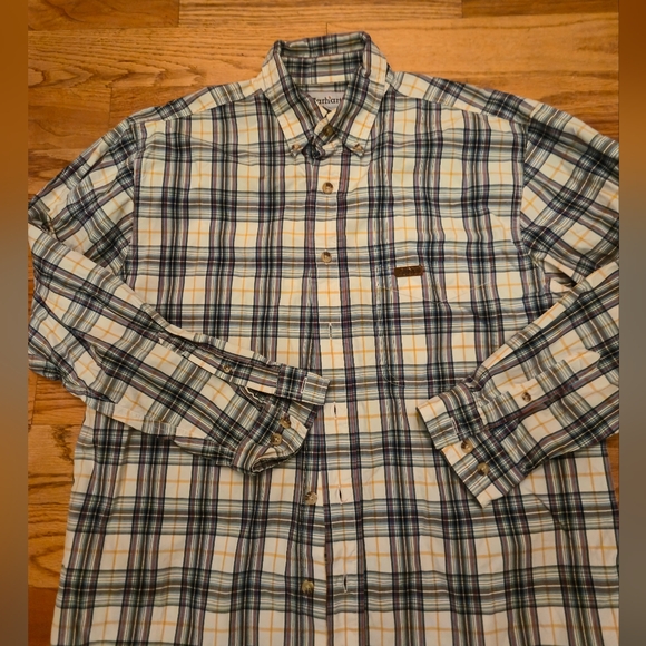 Mens Carhartt Button Down Shirt, Medium - Picture 2 of 6